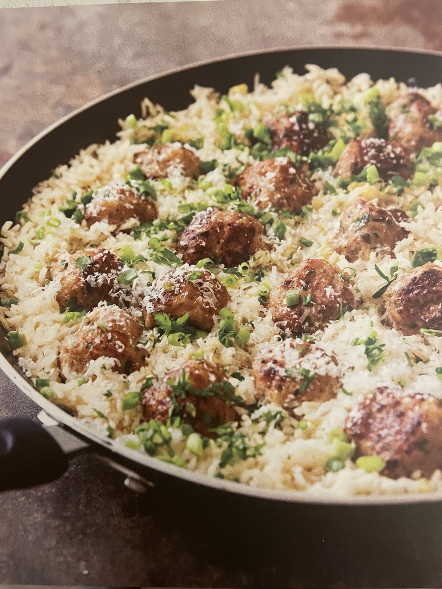 Turkey Meatballs With Lemony Rice
