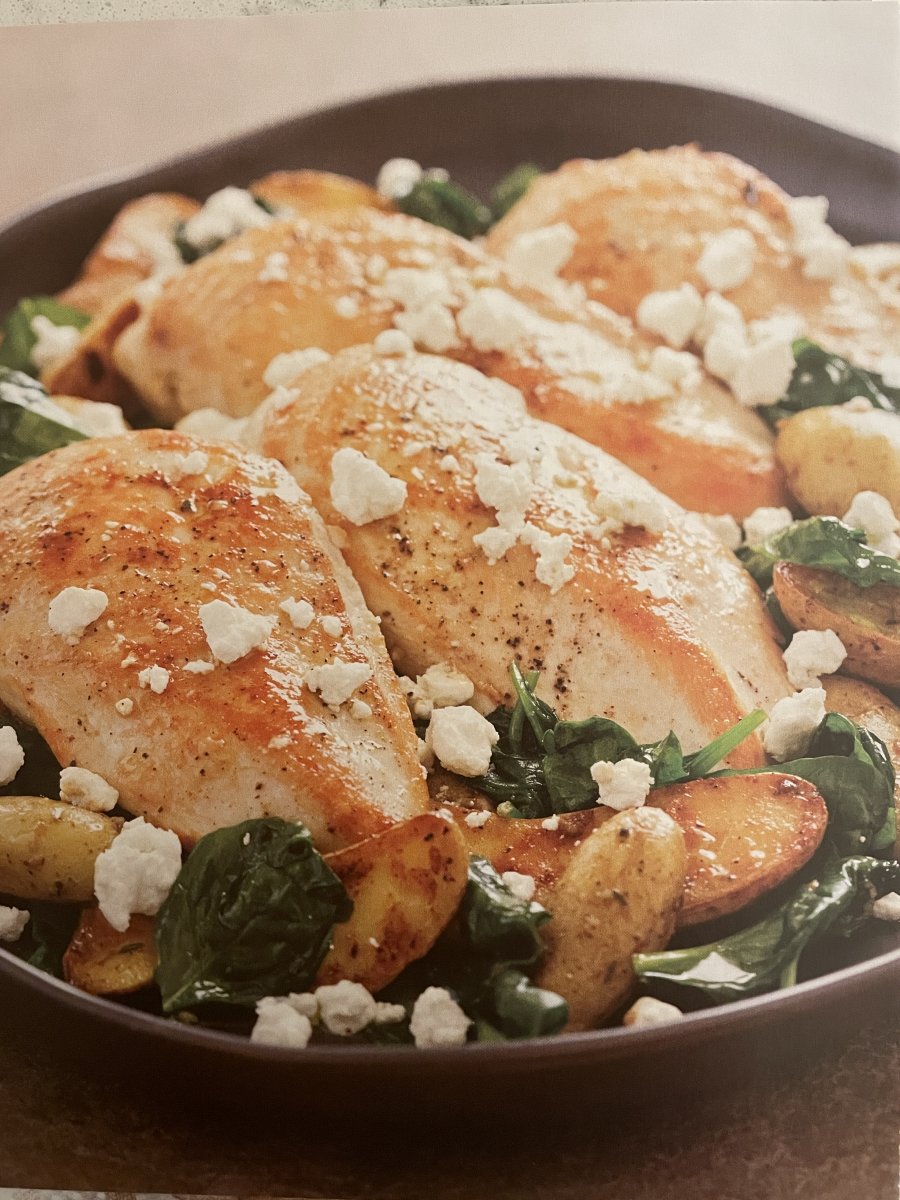 Lemony Chicken With Spinach And Potatoes
