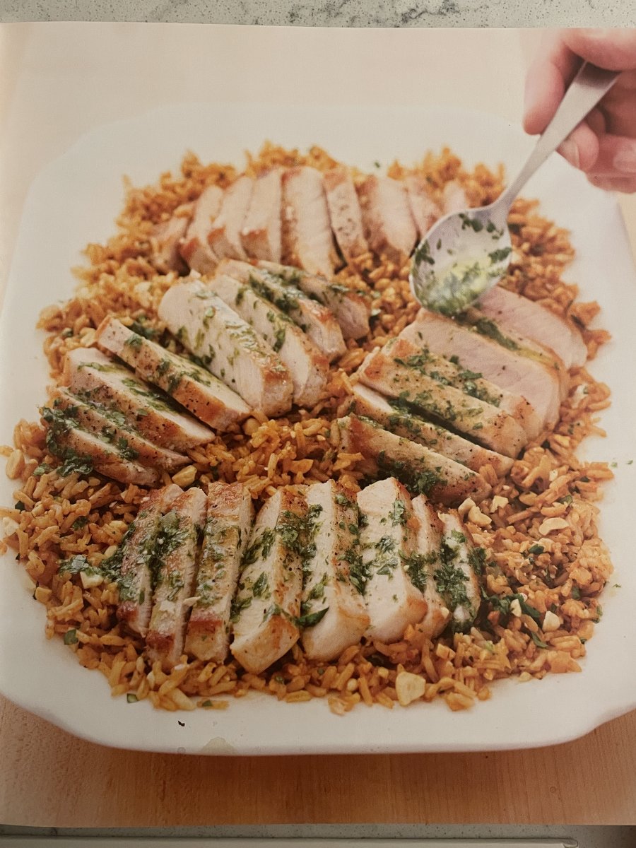 Pork Chops With Chile Rice And Peanuts