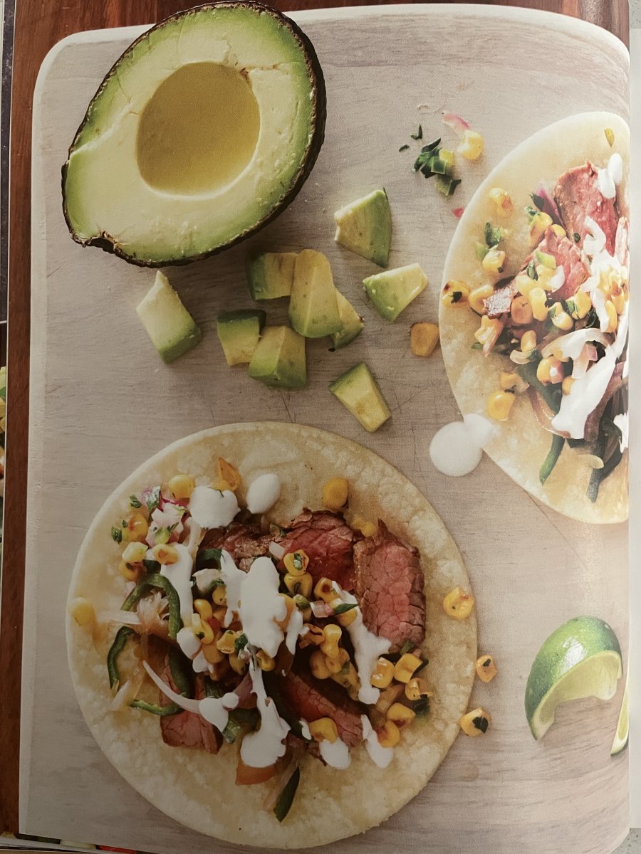 Flank Steak Tacos With Charred Corn Salsa