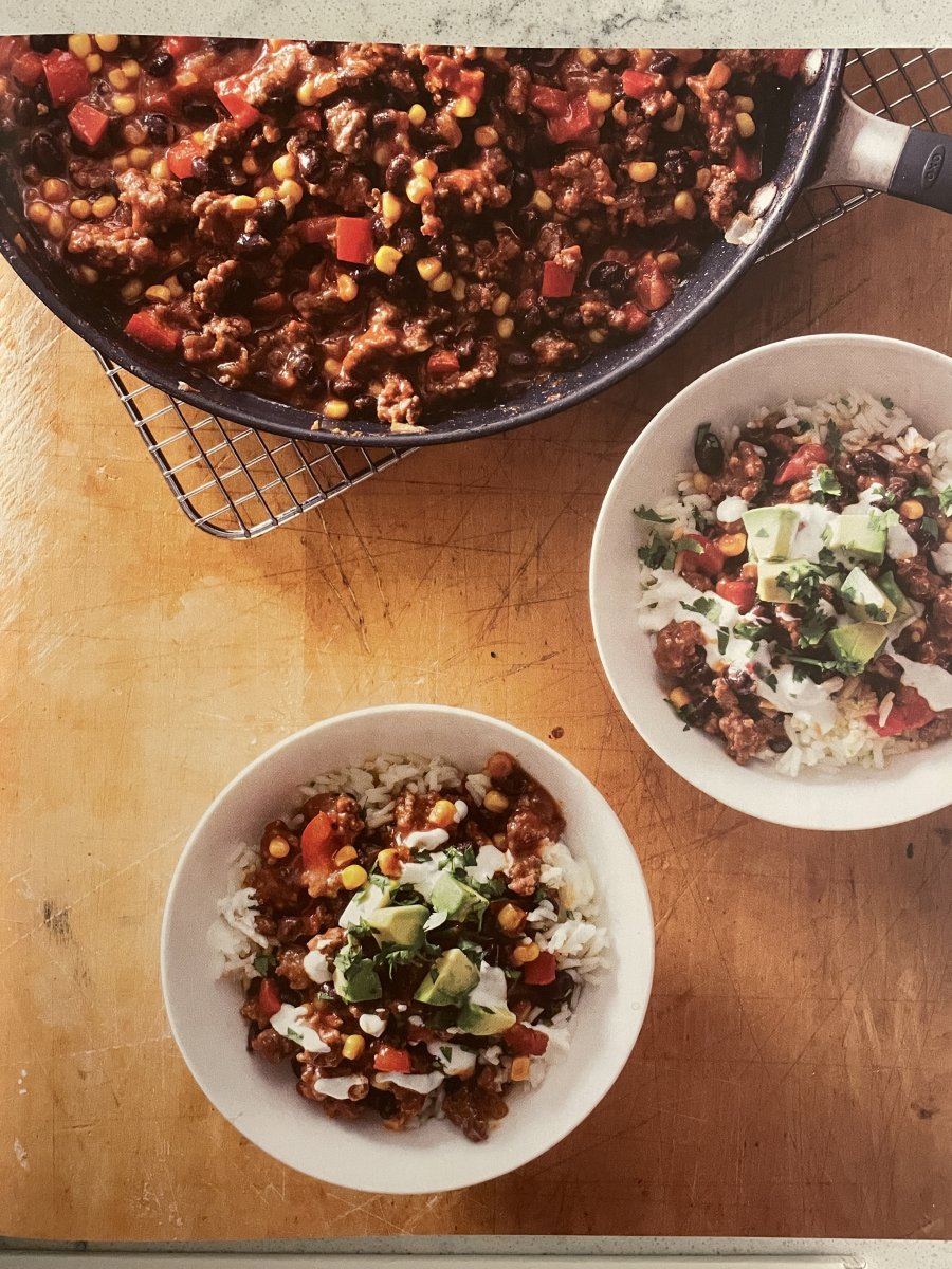 Chipotle Beef Chili Bowls With Lime-cilantro Crema